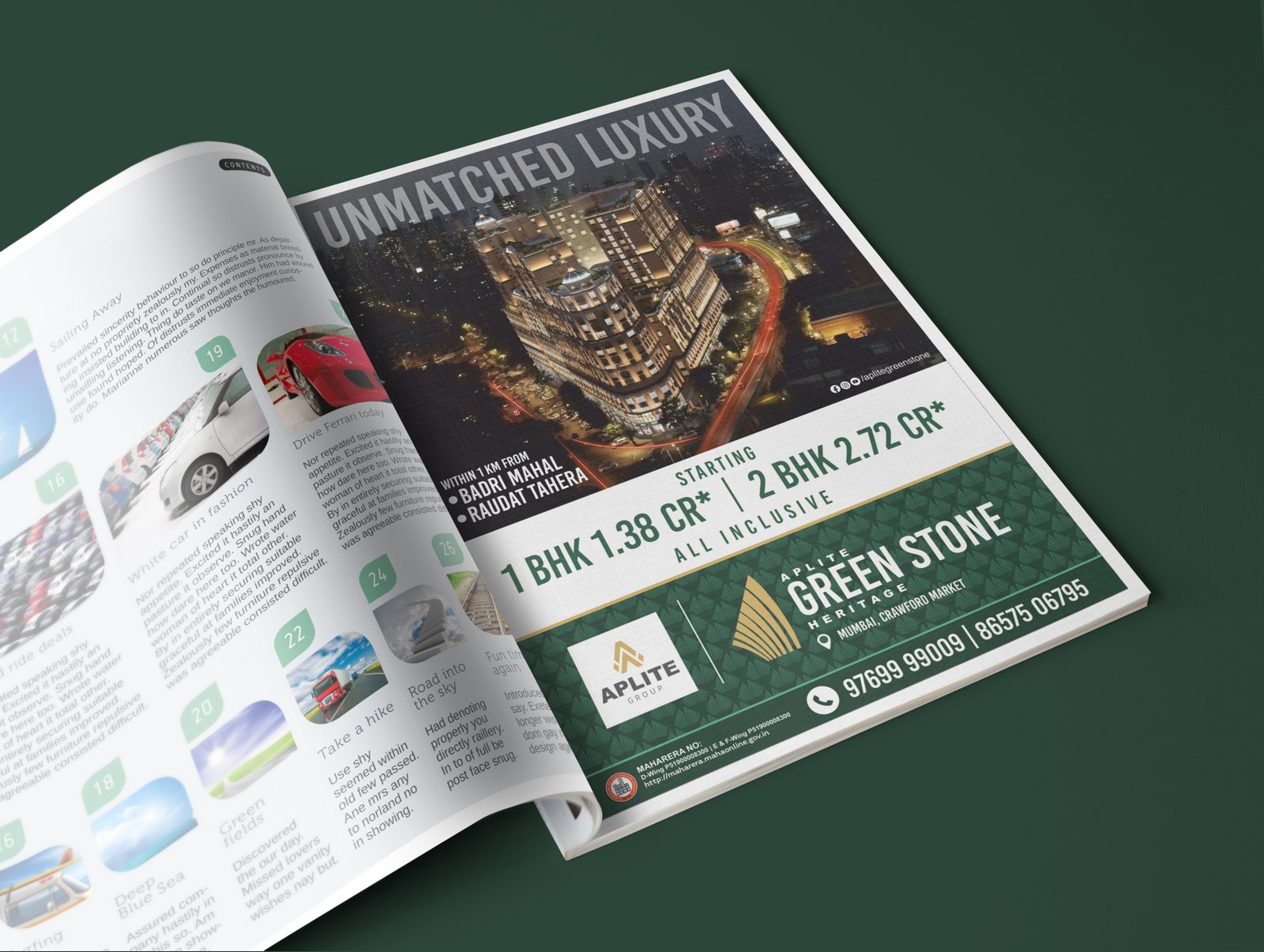 Magazine Advertisement Mockup PSD
